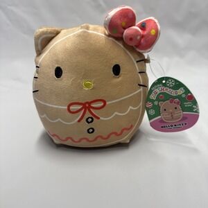 Hello Kitty Squishmallow 6" – Holiday Gingerbread Plush, Christmas 2023, NWT